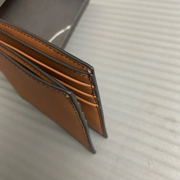 Michael Kors Andy Men’s Slim Billfold Wallet Brown NIB 6 Card Slots Luxury Gift